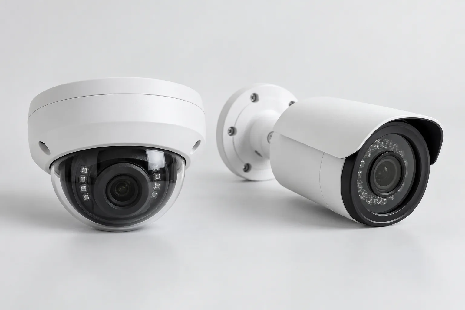 Dome and bullet security cameras